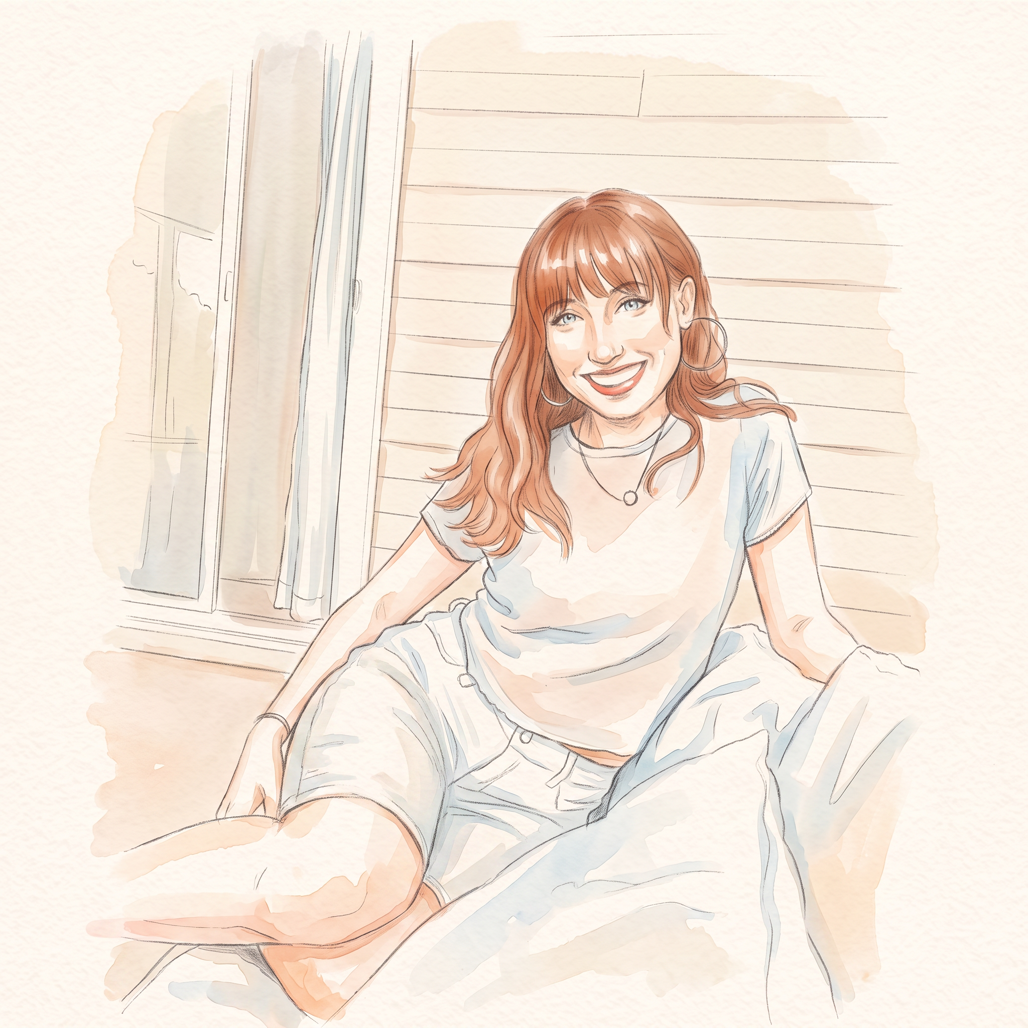 Alexis on the porch